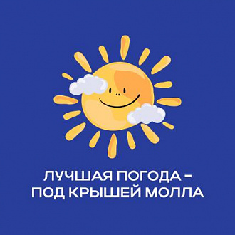 Стикер на телефон "Лучшая погода - под крышей Молла"